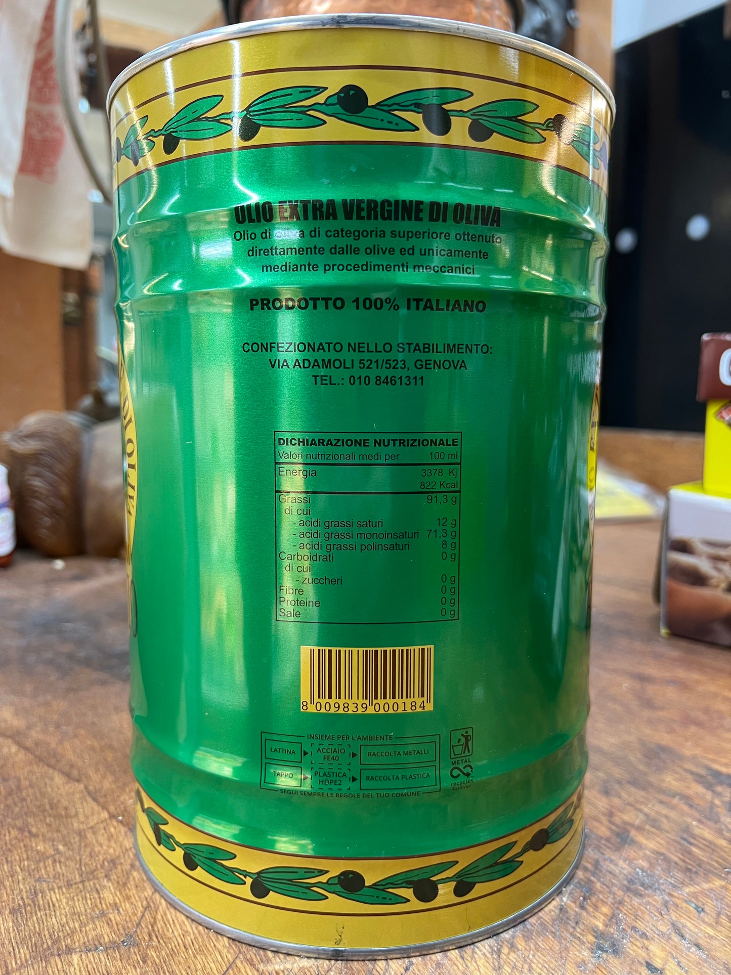 Olio extra vergine di oliva mosto lt.5